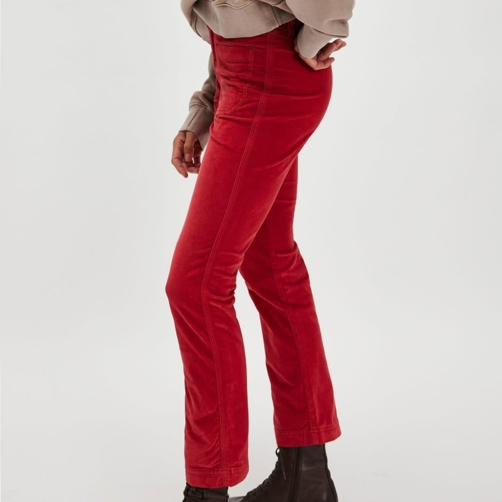 NEW FREE PEOPLE | $88 High Time Velvet Kick Flare Pants - Picture 5 of 7